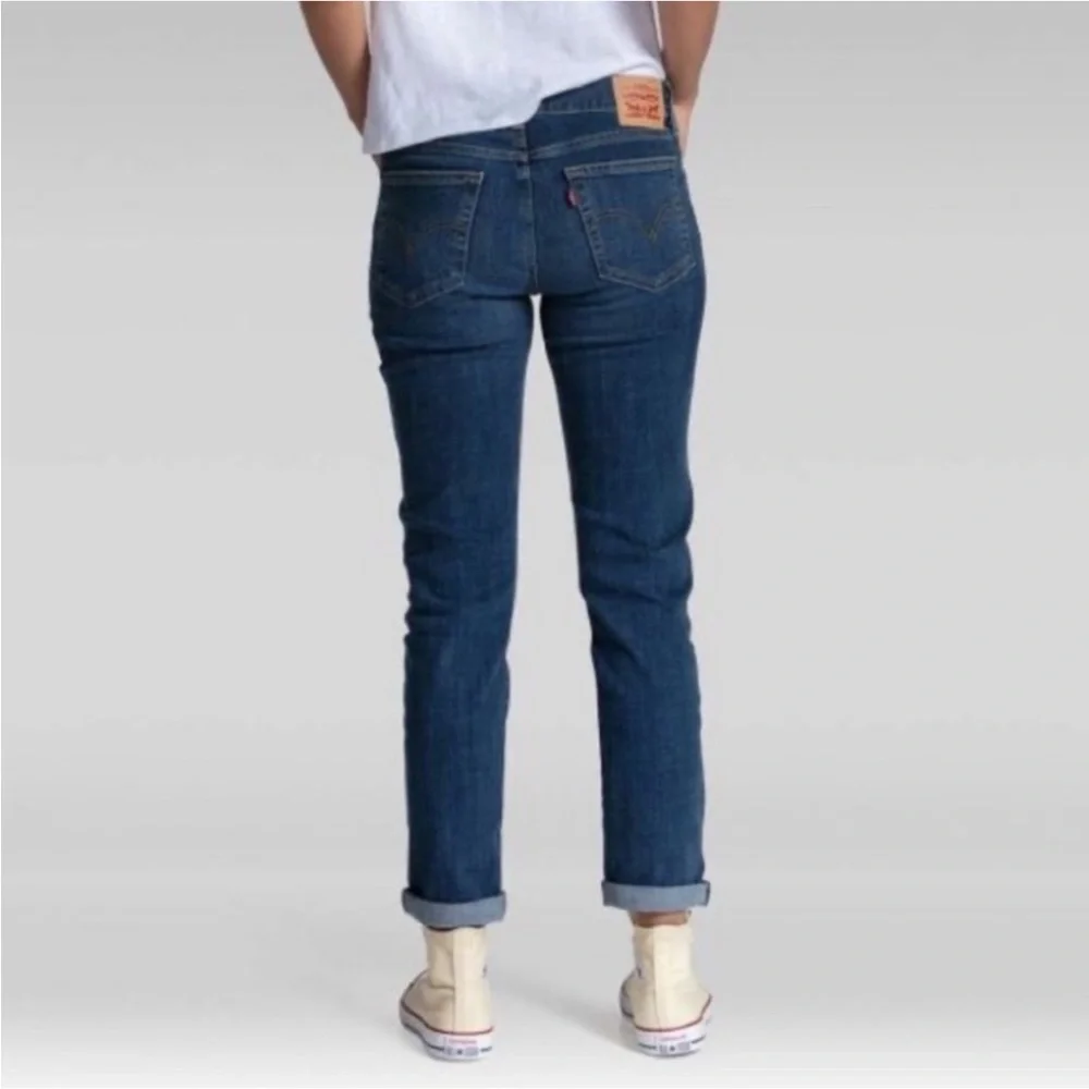 Levi’s Boyfriend Jeans Size 29 Cropped Straight Leg Mid Rise Stretch - Picture 14 of 14